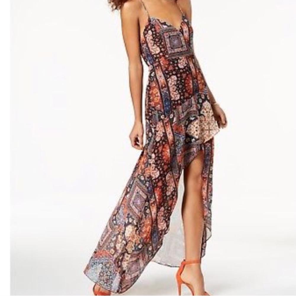 BCBGeneration hi-low faux-wrap maxi dress. Size: 8 (fits more like a 6). NWOT